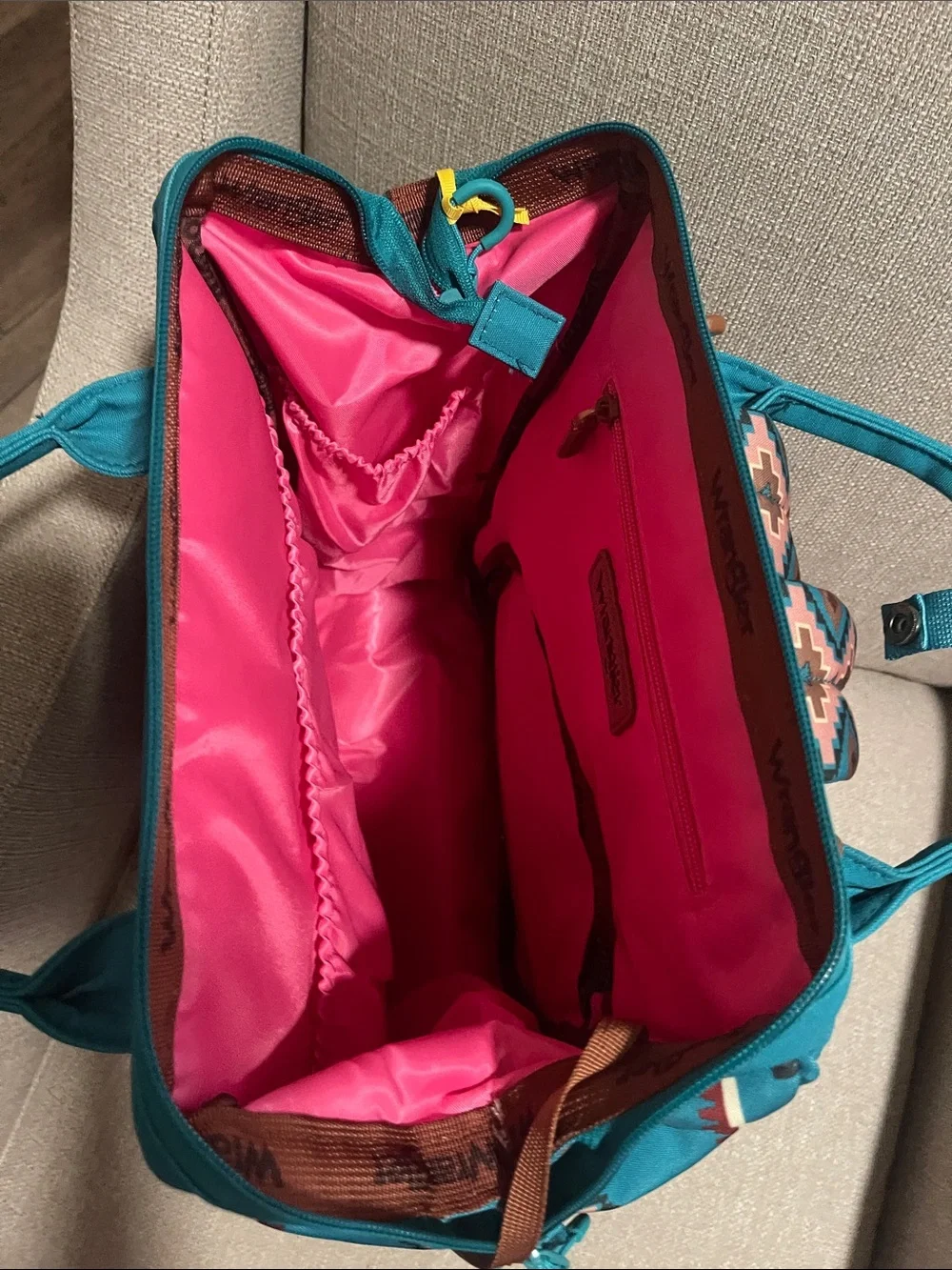 Wrangler Teal Aztec Pattern Women’s Backpack